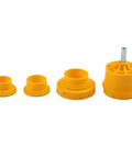 Belnotelt PVC Pipe Threader Kit for 4 and 6 Point PPR Water Pipes with Electric Drill Attachment, yellow socket pieces.