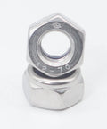 Built Tough And Top Shelf Quality M8 X 1.25mm Nylon Insert Lock Nuts Crafted From Durable 304 Stainless Steel stacked image.