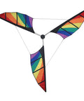 Rainbow 6.5 Foot Wind Generator Kite With UV Resistant Suntex Fabric Aluminum Mast Ground Stake And Easy Assembly For High Wind Power Vibe