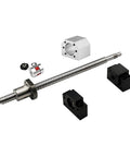 Anti Backlash Ball Screw Kit SFU RM1605 800mm with nut housing, BK12 BF12 supports, and coupler for CNC machine