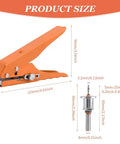 Badass Eight Mm Handheld Hole Punch And Countersink Drill Set With Smooth Adjustment Lever Rugged Iron Build dimensions and components