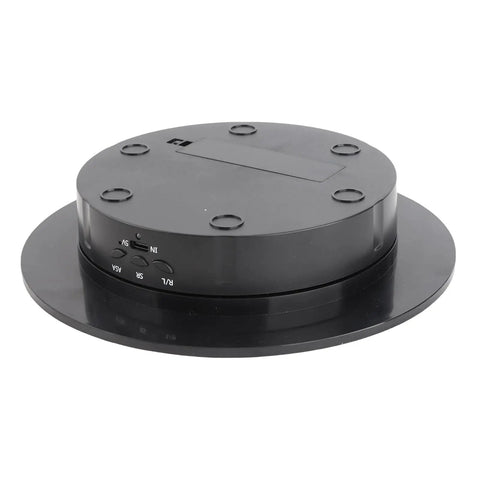 Electric Rotating Display Turntable For Product Photography Shows With Smooth 360 Degree Spin And Adjustable Speed Settings At 8 15 Or 30 RPM Plus Precise Angle Control For Epic Social Media Videos black ABS design 200mm base