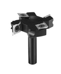 No Nonsense 4 Flute Spoilboard Surfacing Bit With Replaceable Carbide Inserts For Wood Planers, black carbide cutter.