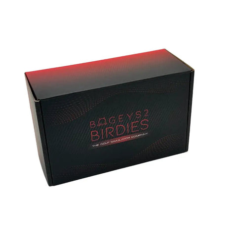 Product box of Leveling Stand And Protective Shield For Square Golf Launch Monitor Heat Resistant Indoor Outdoor Use.
