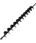 Heavy Duty Steel 24 Inch Long 2 Inch Diameter Earth Auger Drill Bit For Three Eighths Inch Hex Drive Drills Ideal For Planting In Gardens