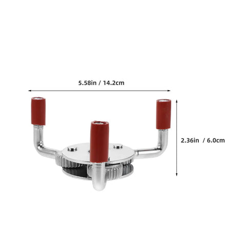 Heavy Duty Stainless Steel Smoke Sensor Removal Wrench For Fast Transducer Grip And Smooth Hands Free Maintenance No Sweat Extra Safety Tool For Quick Hvac Upkeep with red rubber grips and precise measurements.
