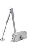 Heavy Duty 25 to 85Kg Door Closer With Adjustable Speed Quiet Soft Close Hydraulic Buffer, Aluminum Alloy Silver Finish