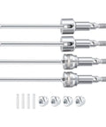 Beefy 4 Piece RC Front And Rear CVD Driveshaft Set CNC Machined Metal Shafts for 1/16 Scale Trucks