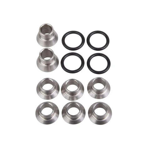 Extreme Duty High Clearance Lower Radius Rods Black for Polaris RZR XP 1000 2018 2021 Beefed Up Off Road Upgrade With Mohawk Gusset Three Sixteenth Inch Mild Steel And Heavy Wall Construction For Extra Clearance Over OEM. Silver bushings and black O-rings set