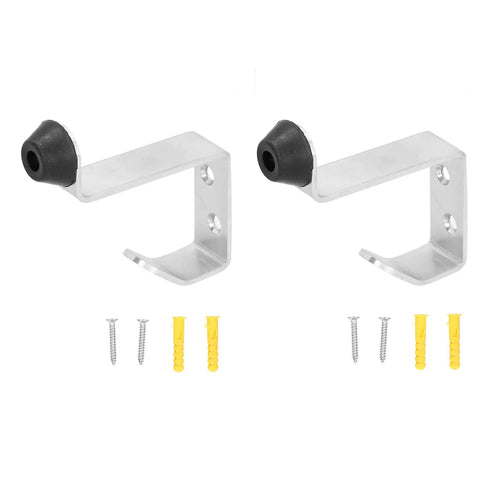 Stainless Steel Door Stopper With Built In Hook 2 Pack For Home And Office Multifunctional Door Holder with screws and anchors