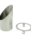 Diesel Hood Stack Ring And Tip Kit 6 Inch Miter Cut With Hardware For Truck And Tractor Sled Pulling, stainless steel components