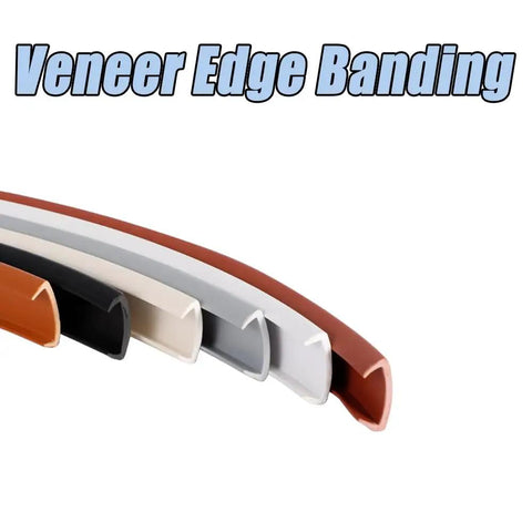 No Sweat Glue Free PVC Edge Trim, Easy Peasy Snap On Guard For Cabinets And Tables, Nifty U Shape Moldings in various colors.
