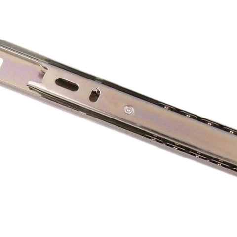 Heavy Duty 13 Inch Drawer Slides With Ball Bearings For Smooth As Silk Full Extension Side Mount Tracks Includes Screws And Simple Drill Friendly Install Durable Steel Glides For Cabinets And Dressers close-up steel drawer slide
