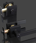 Entry Lever Door Handle With Deadbolt Lock Set For Front Door Or Office Reversible Matte Black Finish Keyed Alike 3 Pack