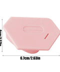 Pink Magnetic Seam Guide For Sewing, Multifunctional Ruler And Hemmer Guide, measures 6.7x4 cm, with secure magnet attachment.