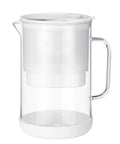 10 Cup Large Glass Water Filter Pitcher Dope Clean Design Eco Friendly BPA Free White That Removes Chlorine PFOA PFOS