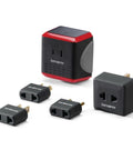 Global Travel Power Converter And Adapter Kit With Pouch And 1600W 220V To 110V Transformer Four Country Adapters For UK Europe Asia Australia