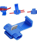 Quick Splice Wire Connectors Kit 100 Pack For 18 To 14 AWG Solid Or Stranded Copper T Tap Female Inline Splice Connectors Blue