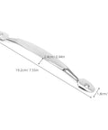Two Pack Zinc Alloy Gate Pull Handles For Cabinets And Wardrobes, 128mm Center To Center, Bright Chrome Finish, side view