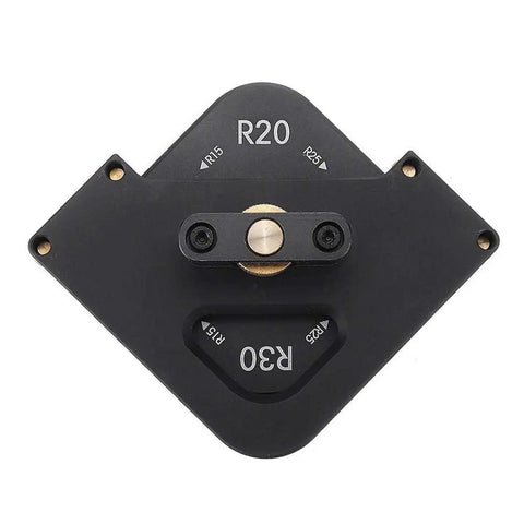 Ace Your Weekend Carpentry Projects With This Legit Four In One Router Corner Jig Machined From Hardened Aluminum Alloy for R15 R20 R25 R30 settings.