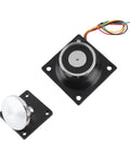 Heavy Duty Electromagnetic Door Holder With 132 Pound Strong Suction For Wooden And Fire Doors Features Smart Power On Locking Mechanism In Cast Steel, showing two components.