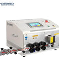 High Precision Automatic 2D Wire Cut Strip And Bend Workhorse with control panel and connectors, designed for heavy duty cables.