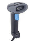 Dead On Accurate Usb Wired Barcode Scanner For Swift Retail Transfers And Warehouse Tracking Reads 1D And 2D Codes No Sweat with blue button.
