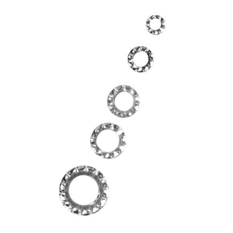 Galvanized Serrated Lock Washer Assortment Kit 700 Pcs Toothed Split Washers M3 M4 M5 M6 M8 For Electrical Automotive Marine Use Stays Put Under Vibration, assorted sizes