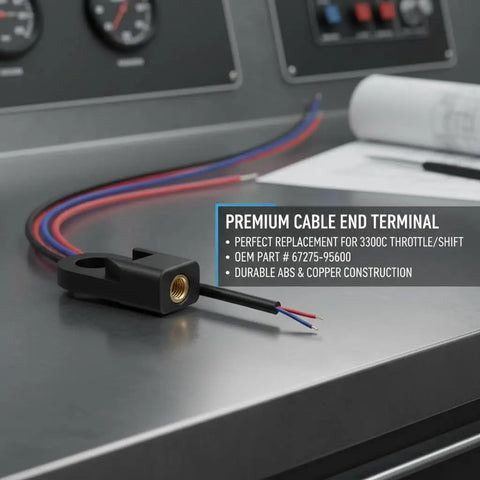 Throttle And Shift Control Box Cable End Connector ABS Copper Replacement 67275 95600 on boat control panel