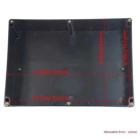 Interior dimensions of the IP65 Waterproof Junction Box ABS Plastic Outdoor Electrical Enclosure for DIY Projects, black