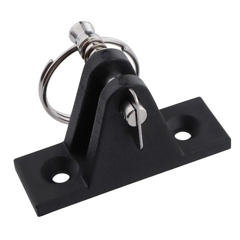 2 Pack Marine Grade Nylon Bimini Top 90 Degree Plastic Deck Hinge With Pin And Ring 316 Stainless Steel Free Installation Screws Included Premium Boat Hardware For No Fuss Easy Setup And Built To Last Corrosion Resistant Performance.