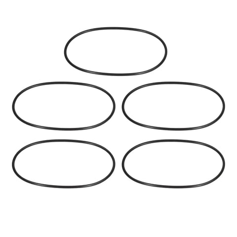 Round Rubber Motor Belts 5mm Diameter 573mm Circumference 5 Pack For Industrial Machinery And Equipment displayed on white background