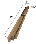 Premium Wooden Table Expansion Slide Kit, 50 Inch Equalizer Rails, detailed view showcasing 50" length and smooth glide mechanism.