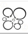 Alloy Steel E Clip Circlip Ring Assortment Set 88 Piece Handy Heavy Duty Retaining Clips Kit for Mechanical Projects Durable E Clips and Rings for Automotive DIY and Home Repairs, black circlip rings