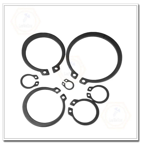 Alloy Steel E Clip Circlip Ring Assortment Set 88 Piece Handy Heavy Duty Retaining Clips Kit for Mechanical Projects Durable E Clips and Rings for Automotive DIY and Home Repairs, black circlip rings