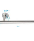 9 Inch Hand Towel Ring Holder Made Of SUS304 Stainless Steel Brushed Nickel Wall Mounted Towel Rack For Bathroom And Kitchen Space Saving Rustproof Modern Design, side view with measurements