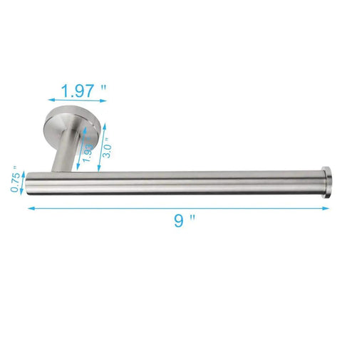 9 Inch Hand Towel Ring Holder Made Of SUS304 Stainless Steel Brushed Nickel Wall Mounted Towel Rack For Bathroom And Kitchen Space Saving Rustproof Modern Design, side view with measurements