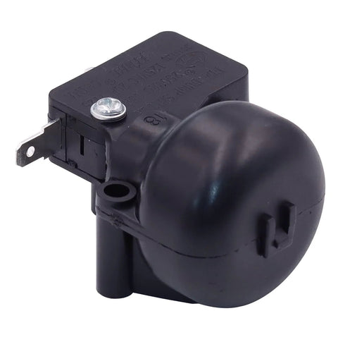 Front view of propane tank top heater safety kit with thermocouple assembly and FD4 dump switch, black housing