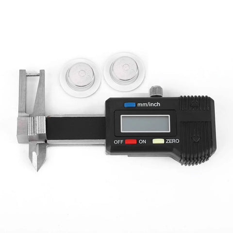 Stainless Steel Digital Caliper 0 To 25mm With 0.03mm Accuracy, 1.5V Battery, Smart Electronic Display shown front view with batteries