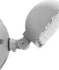 Weatherproof LED Emergency Light With Adjustable Remote Head For Business Use Square Gray Outdoor Indoor Single Head Emergency Lamp