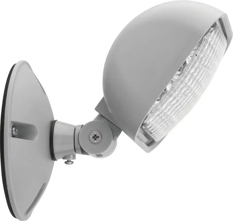 Weatherproof LED Emergency Light With Adjustable Remote Head For Business Use Square Gray Outdoor Indoor Single Head Emergency Lamp