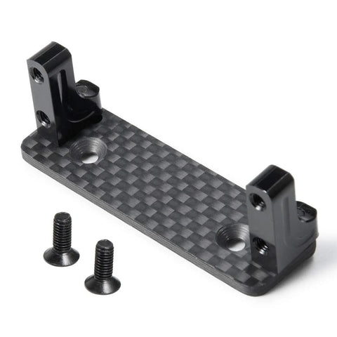 RC servo mount bracket for 1/10 Axial Wraith RR10; black aluminum alloy with two screws
