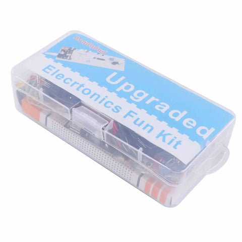 Starter Electronics Component Kit With Resistor Capacitor Diode Modules For Beginners in clear plastic storage box