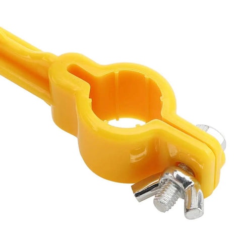 Yellow clamp part of Two Pack Golf Swing Trainer And Alignment Aid For Wrist Control And Posture Correction, Easy Install Swing Corrector Tool