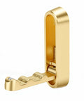 Space Saving Folding Wall Coat Hooks With Screws Pretty Sleek Copper Finish Heavy Duty Concealed Design Dead Simple Mount visible from side.