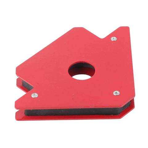 Red magnetic holder from 4-Piece Welding Magnets Set With 25Lb Hands-Free Hold Heavy-Duty Magnetic Holder For TIG MIG Soldering 90 Degree Square Arc