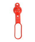 Hilitand Magnetic Stud Finder, 27 Lbs Strong Holding, red plastic design with a round grip and hook for easy hanging.