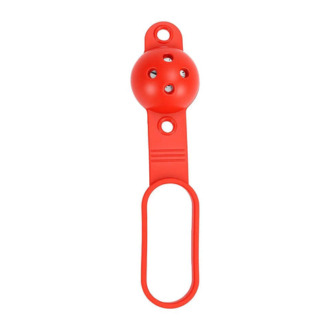 Hilitand Magnetic Stud Finder, 27 Lbs Strong Holding, red plastic design with a round grip and hook for easy hanging.