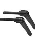 Clamping Lever Handles M8 By 60mm Male Thread Adjustable Quick Release Locking Rotating Bolt Knobs Black For Lathe Machinery Two Piece Set Beefy Grip And Secure Lock Wide Applications, two black handles