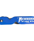 Closed Six In One Folding Pocket Caulk Spatula Kit with blue handle for quick spreads, compact pro grade pocket set.